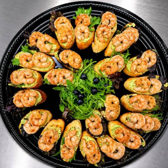 Bruschetta with shrimp