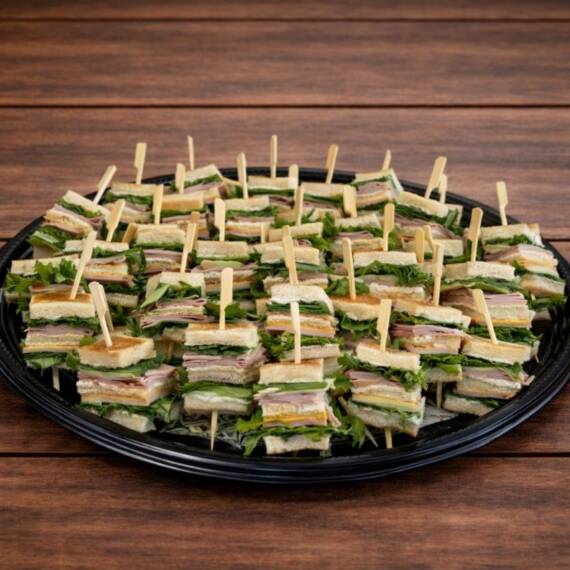 Club sandwich on skewers