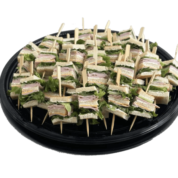 Club sandwich on skewers