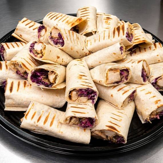 Wrap with grilled chicken & veggies
