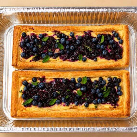 Artisan Blueberry Custard Puff Pastry Tart