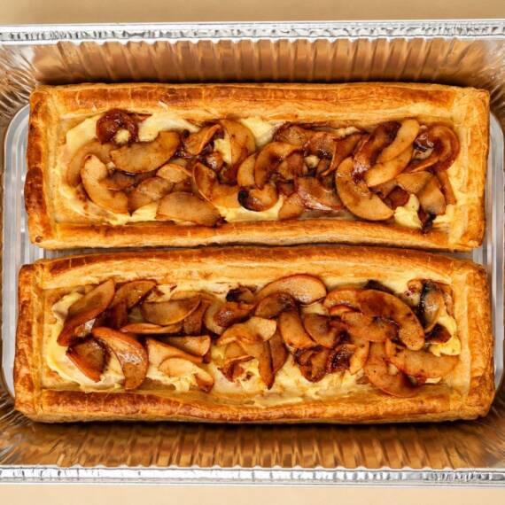 Caramelized Apple Custard Puff Pastry Tart